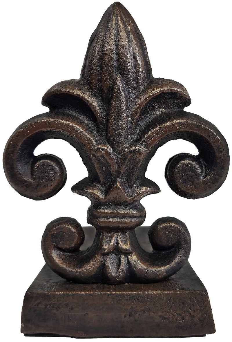 Lulu Decor 100% Cast Iron Fleur De Lis Door Stopper, 5 lbs 11 oz, Well Built Door Stopper, 6.50" H, 8" L - Image 2